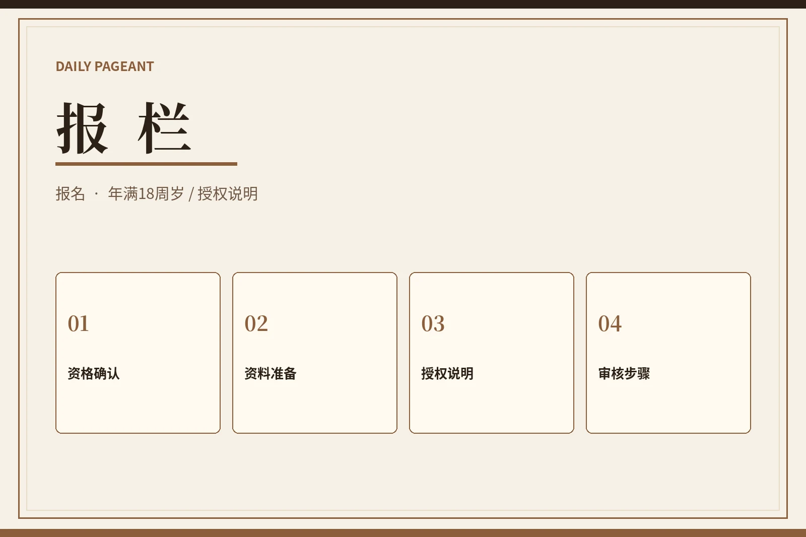 报栏|先确认成年资格,再准备资料